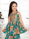 OC 184 Heavy Faux Georgette With Embroidery Siqunce Work With Digital Print Top With Sarara Dupatta Exporters In India